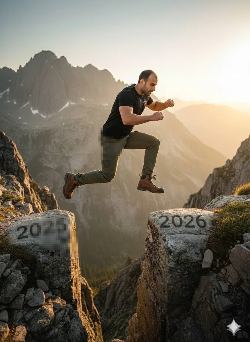Leap from 2025 to 2026 Symbolizing Progress and New Beginnings