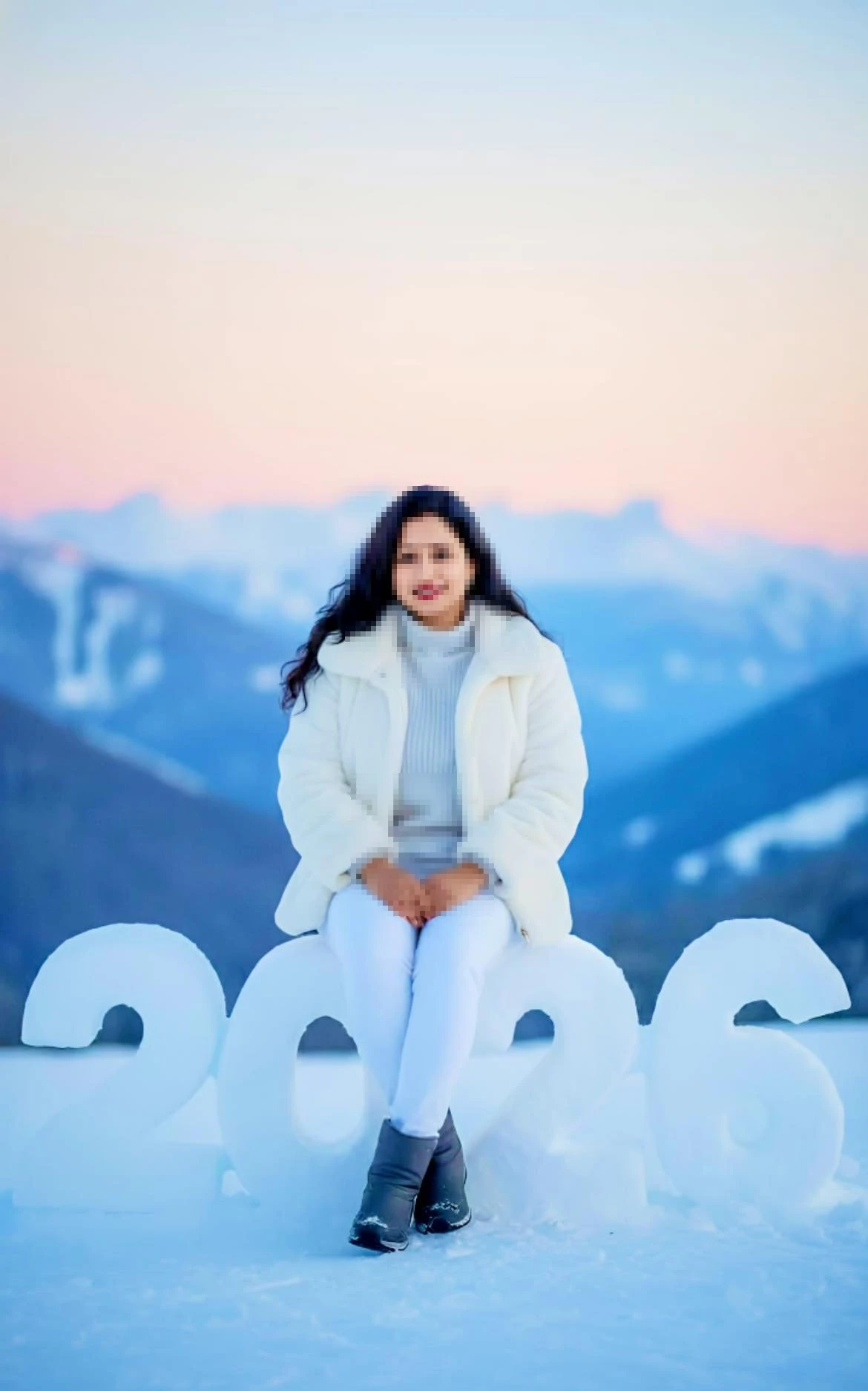 Peaceful 2026 Winter Portrait in Snowy Mountains at Sunrise