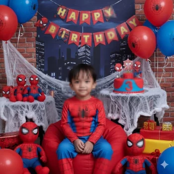 Spider Man Themed Birthday Party for a Happy 3 Year Old Boy